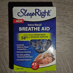 SleepRight Intra-Nasal Breathe Aids Breathing Aids for Sleep 45-Day Supply - Picture 1 of 2