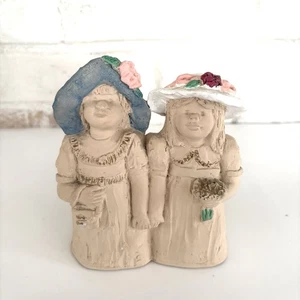 Vtg Austin Sculpture Dee Crowley Bright Eyes 5.5” Strolling Friends Original Tag - Foto 1 di 14