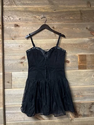Royal Bones Dress Womens Black Tulle Gothic Grunge Emo Vintage Y2k Hot Topic XL - Image 1 of 4
