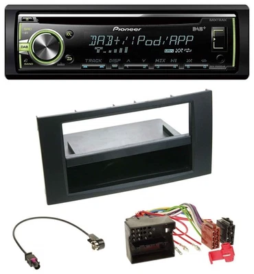 Pioneer DAB USB MP3 AUX CD Autoradio für Ford Focus Fiesta 04-08 schwarz - Bild 1 von 4