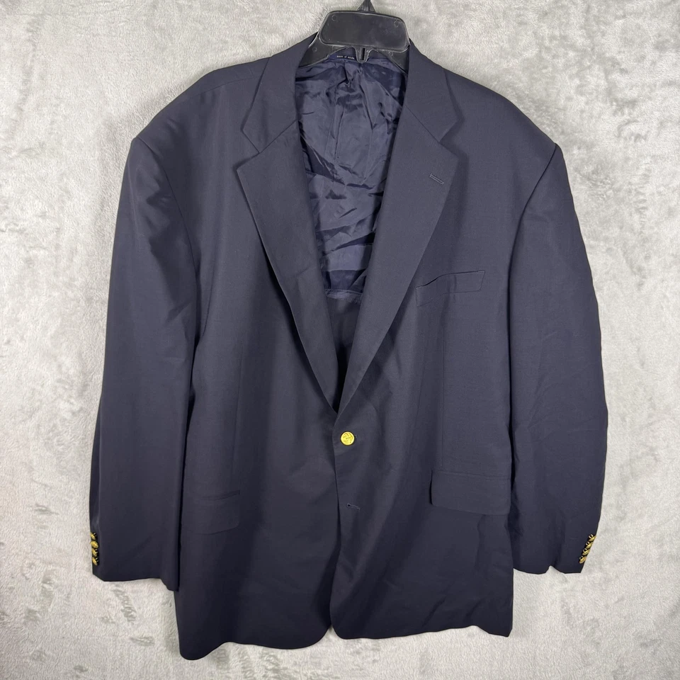 Blazer Brooks Brothers Para Hombre 52L Azul Marino BrooksCool Clásico Dorado Botón Oficina Foto 1 de 4