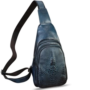 Genuine Leather Sling Bag Retro Crossbody Sling Backpack Handmade Chest Purse... - Picture 1 of 7