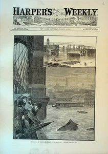 Harper's Weekly March 3 1883 Cincinnati Flood Thomas Hardy - Picture 1 of 4
