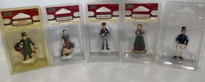 Christmas Village Figures Lemax 1999 Resin People Figurines Lot Of 5 NIP - Picture 1 of 6