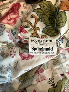 Springmaid Wondercale FULL SHEET SET81" x 104" Flat Fitted 2 Cases English Manor - Picture 1 of 3