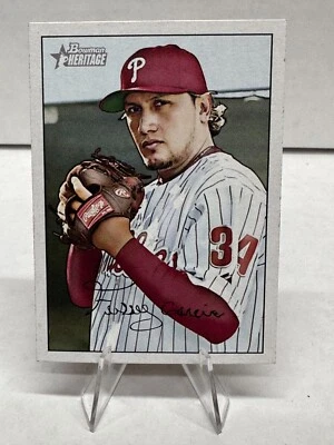2007 Bowman Heritage Baseball Card #48 Freddy Garcia Philadelphia Phillies - Image 1 of 2