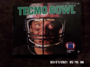 Tecmo Bowl (NES Nintendo) Instruction Manual Booklet Only.. NO GAME - Picture 1 of 2