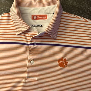 Clemson Tigers The Tiger Sport Performance Golf Poloshirt lila Herren Large - Bild 1 von 11
