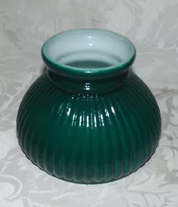 Pantalla de vidrio acanalado verde oscuro para reemplazo de lámpara de aceite para estudiantes - Imagen 1 de 12