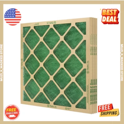 EZFLOW Flanders (4 Pack), 12" X 12" X 1" Precisionaire Nested Glass Air Filter New