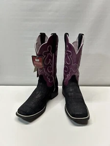 Neu mit Etikett Ariat Quickdraw Damen-Westernstiefel schwarz/lila Leder 10014171 US 6,5 B - Bild 1 von 18