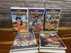Digimon Digital Monsters Volume 1 - 3, The Movie, Birth Of Guilting VHS tape Fox - Picture 1 of 7