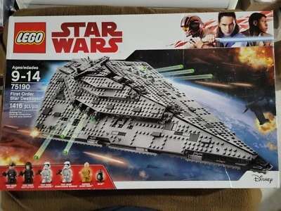 LEGO Star Wars First Order Star Destroyer 75190 2017 Retired Set NEW - Image 1 of 4