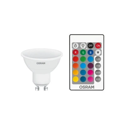 Osram LED Star 4.5W (25w) Colour Changing Dimmable GU10 spot with Remote Control - Image 1 of 4