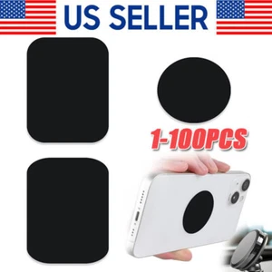 Metal Plates Adhesive Sticker Replace For Magnetic Car Mount Phone Holder - Picture 1 of 12