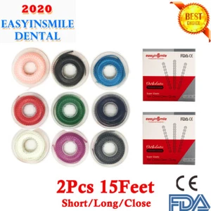 2Pcs Dental Lab Elastic Ultra Power Chain Long/Short/Close For Orthodontic Brace - Picture 1 of 42