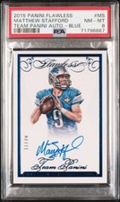 2015 Panini Flawless Sapphire Team Panini Matthew Stafford AUTO 11/20 Lions