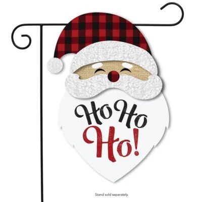 Santa Christmas Burlap Garden Flag Holiday 12.5" x 18" Briarwood Lane - Image 1 of 4