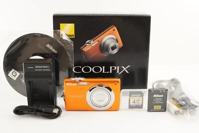 Nikon COOLPIX S3000 Orange In Box With 4GB SDHC Card from Japan #1557 - Image 1 of 4