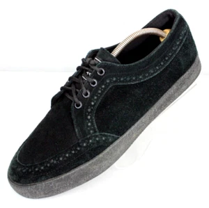 Draven Shoes Sneakers Men's 12 Black Suede Low Top Punk Goth Metal Thrash Skate - Picture 1 of 13