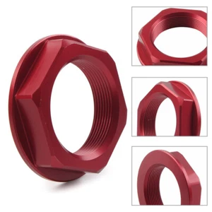 CNC Triple Tree Stem Yoke Center Hole Nut Alluminio per Moto Universale Rosso - Foto 1 di 6