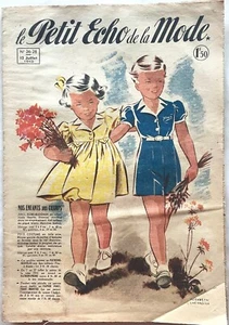 LE PETIT ECHO DE LA MODE n° 26-28 du 12 Juillet 1942 revue ancienne de couture - Imagen 1 de 2
