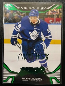 Michael Bunting 2022-23 Upper Deck MVP Green Script ePack Parallel Card #132