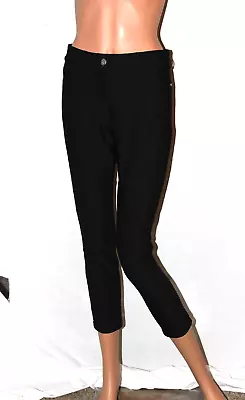 NEW MOVETES WOMENS EMY CAPRI PANTS SOLID BLACK SIZE 4 TOP QUALITY - Image 1 of 4
