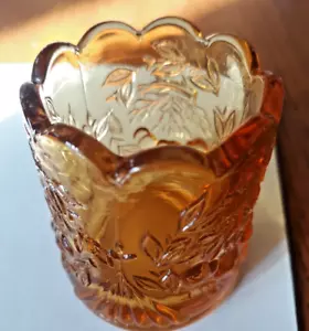 Braunglas Kirschkranz Zahnstocherhalter Vintage - Bild 1 von 8