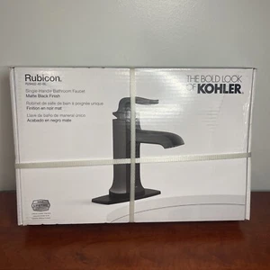 KOHLER Rubicon R29402-4D-BL Single Handle Bathroom Faucet Matte Black (8132) New - Picture 1 of 5