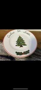 Plato de cerámica para galletas de Papá Noel - Imagen 1 de 2