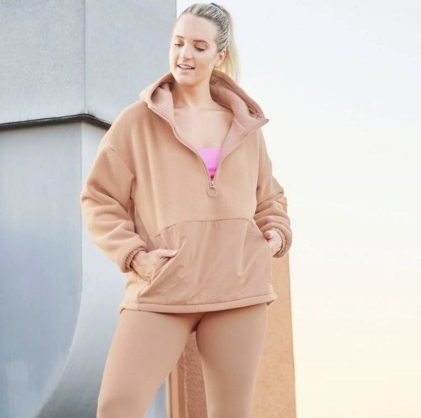 Fabletics Lotta Sherpa Half Zip Jacket 