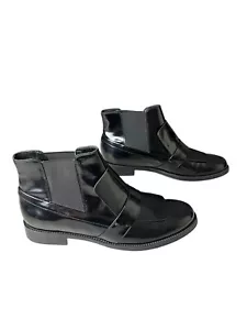 TOD’S Glossy Patent Leather Chelsea Boots 38.5 - Picture 1 of 9