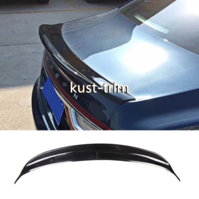 For Lincoln Continental 2017-2021 Gloss Black Rear Trunk Spoiler Wing Flap Trim - Image 1 of 4