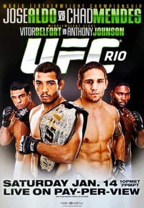UFC 142 RIO 01/14/2012 Original Full-Sized 27x39 POSTER - Aldo, Mendes, Belfort+ - Picture 1 of 1