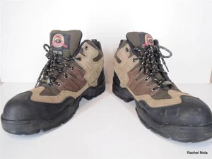 Brahma Botas de senderismo Trabajo Tobillo Tamaño 13 Hombre Cuero Marrón Steel Toe Lace Up - Imagen 1 de 12