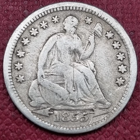 1855 Seated Liberty Half Dime 5c Better Grade #60401 Cover