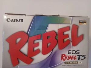 Canon EOS Rebel T5 EOS 18.0MP Digital SLR Camera Kit EF-S 18-55 iii New Open Box - Picture 1 of 2