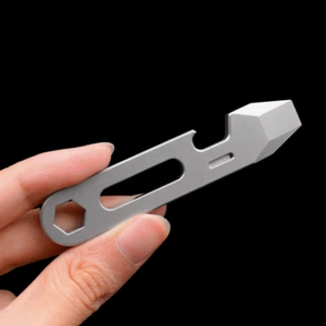 Mini Titanlegierung Schlüsselanhänger Brecheisenöffner EDC Outdoor Multitools 1 Stck. - Bild 1 von 12