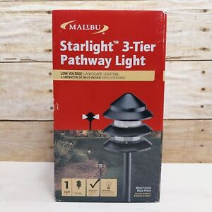 Malibu 8301-9202-01 Metal Starlight 3-Tier Pathway Light - Black -New / Open Box