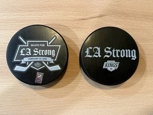 Los Angeles Kings Skate For LA STRONG Hockey Puck February 23,2025 - Picture 1 of 3