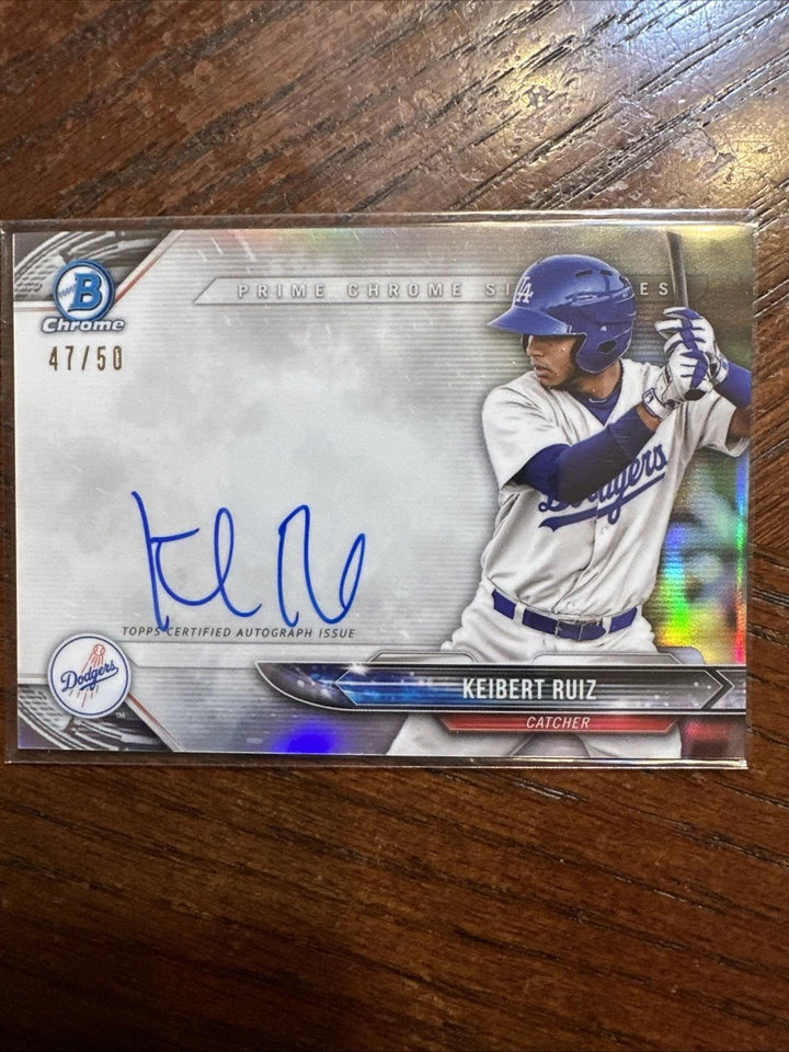 2018 Bowman Chrome Prime Signatures /50 Keibert Ruiz #PCS-KR Auto - Image 1 of 3