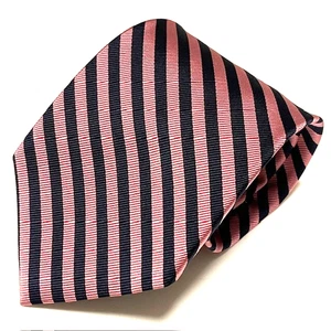 Jos A Bank Repp Tie Pink Brown Stripes Preppy Dapper Crisp Executive Collection - Picture 1 of 22