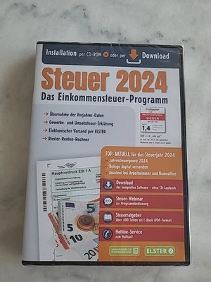 Aldi Steuer-Software 2024 für das Jahr 2024 Einkommensteuer NEU OVP CD Lieferung - Bild 1 von 4