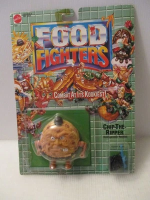 Food Fighters Mattel 1989 Chip The Ripper Figure MOC w/ Backpack & Gun - Image 1 of 4
