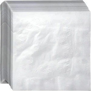 Lillian Tablesettings Premium White Napkins, Large Dinner Napkin, 3 Ply Paper... - Picture 1 of 8