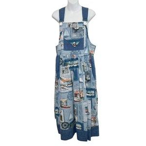 Vestido mono vintage Dee’s Designs talla mediana hecho a mano faro profesor - Imagen 1 de 7
