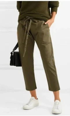 Current Elliott The Tabloid Womens Pant Rural Green Drawstring Bag Waist Sz 2/M  - Image 1 of 4