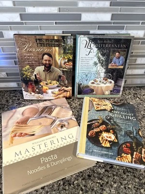 SIGNED 📚Stellino's Passione Italian Cookbook Lot 4 HCDJ Pasta Grilling Book - Image 1 of 4