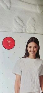 New - Disney INTIMATE SLEEPWEAR Top Size Small White Bow  - Picture 1 of 6